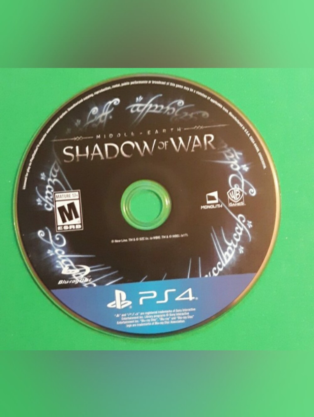 Warner Bros. Middle-earth: Shadow of War Disc – Black & Blue Artwork